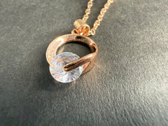 Gold Chain with Ring Pendant