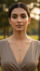 Gold Chain with Box Diamond Pendant
