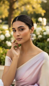 Flower of Eaden Drop Earrings- Blue Purple