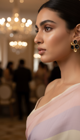 Earrings- Angel Eye- Black & Gold