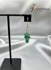 Crystal Necklace & Earring set- Glowing Green