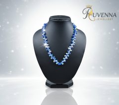 Crystal Necklace & Earring set- Sapphire Blue