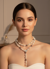 Dreamy Pearls Reverie layered Glow Necklace
