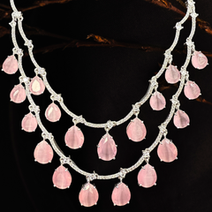 Grandeur Luxe Premier Jewellery Set- Dewy Pink