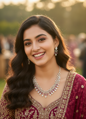 Grandeur Luxe Premier Jewellery Set- Majestic Magenta