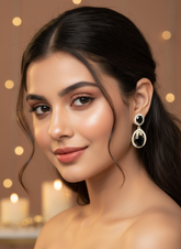 Celesté Mirage Statement Earrings- Blazing Black