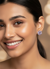 FleurNova Earrings- Amethyst Bloom