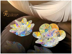 FleurNova Earrings- Moonlight White