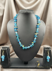 Crystal Necklace & Earring set- Tropical Teal