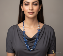 Mystique Motion 2-in-1 Necklace & Bracelet Set- Blue Blaster