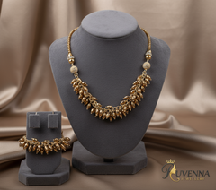 Mystique Motion 2-in-1 Necklace & Bracelet Set- Amber