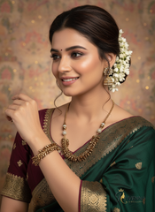 Mystique Motion 2-in-1 Necklace & Bracelet Set- Amber