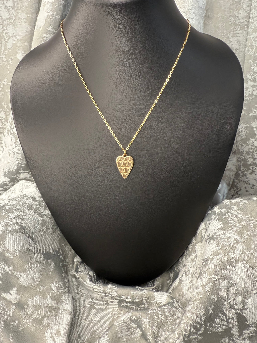 Fiery Heart 2 Way Pendant with Gold Chain