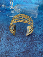 Gold Plated Kada- Nest Pattern