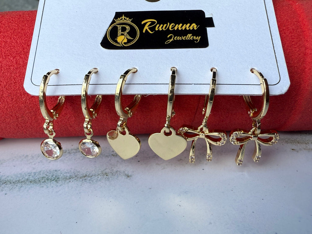Combo Set of Gold Earrings