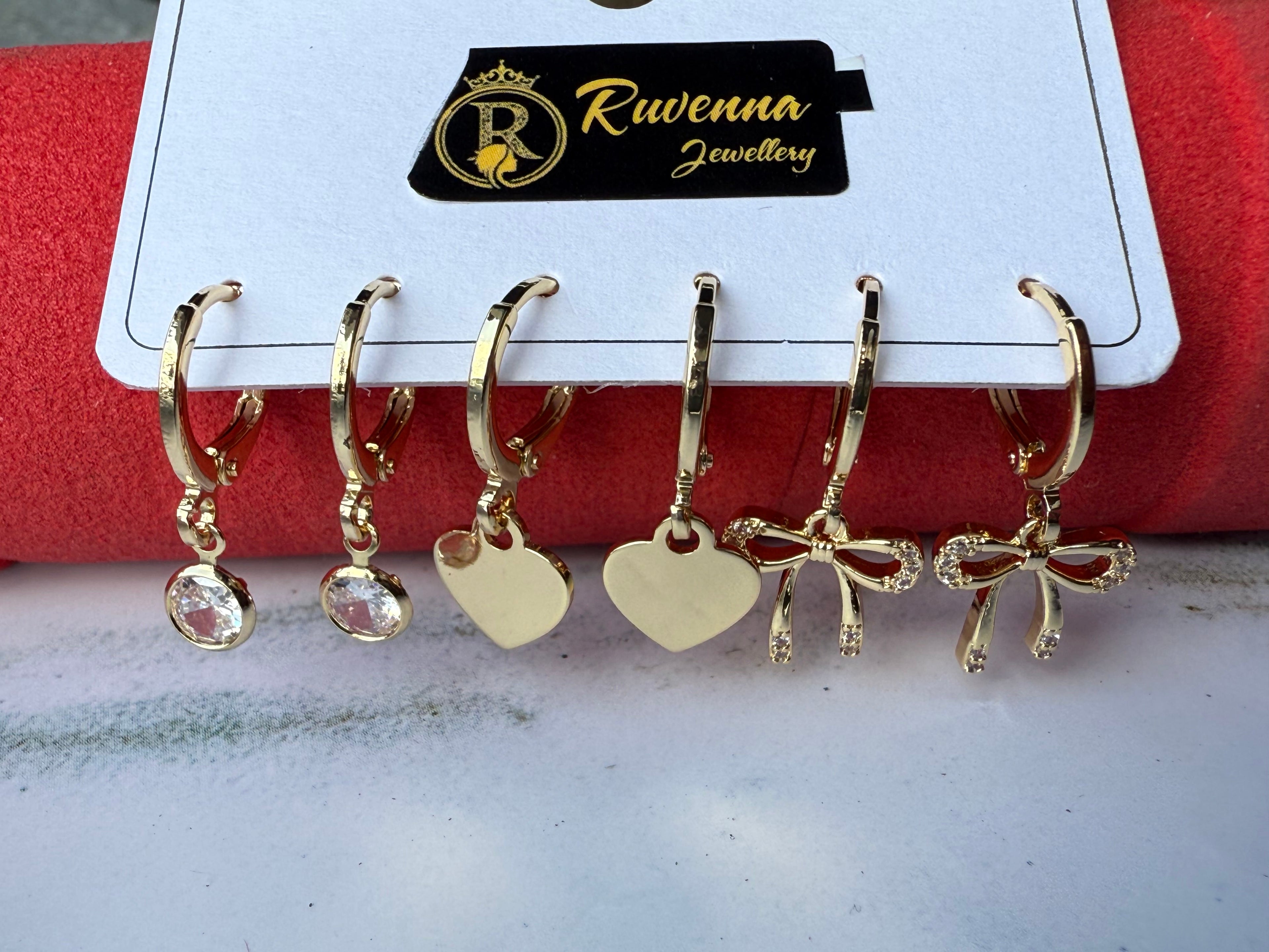 Combo Set of Gold Earrings