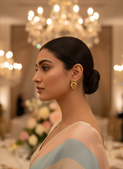 Infinity Oval Gold Earrings