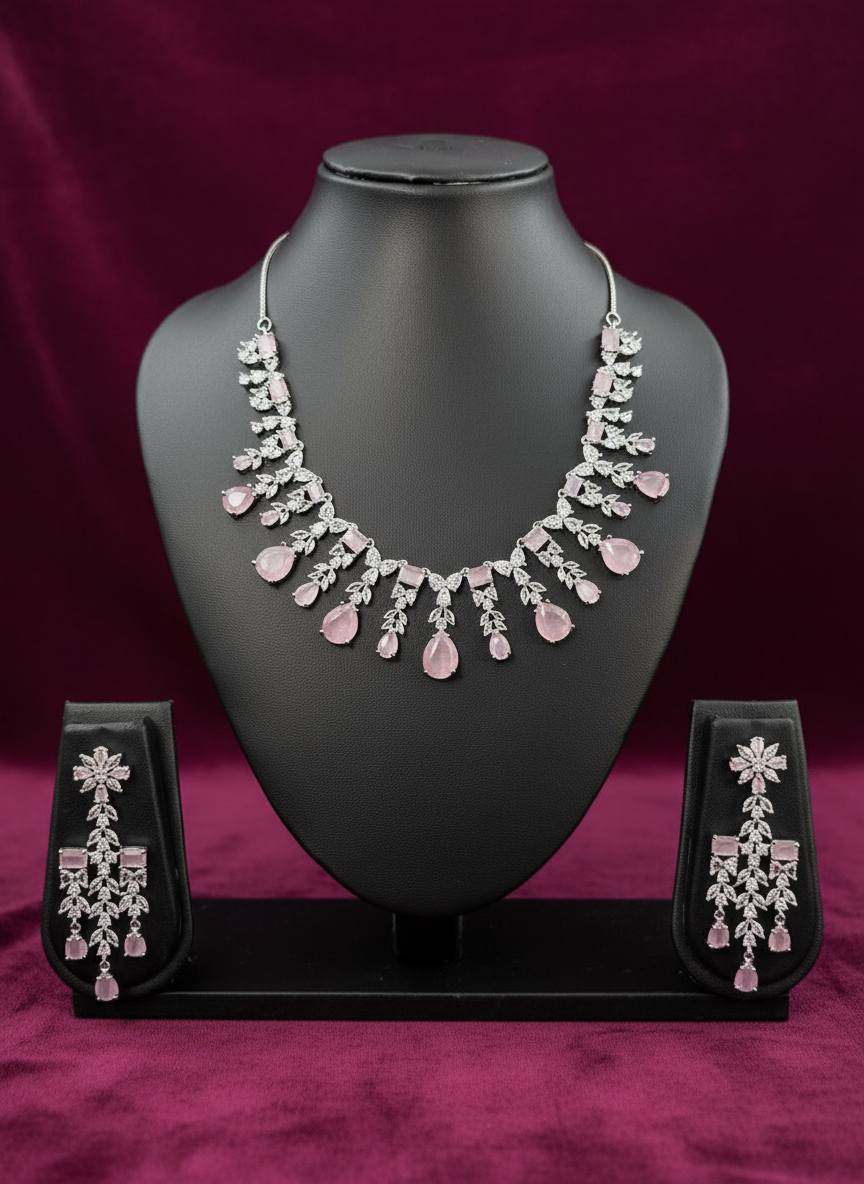 Grandeur Luxe Premier Jewellery Set-  Prevailing Pink