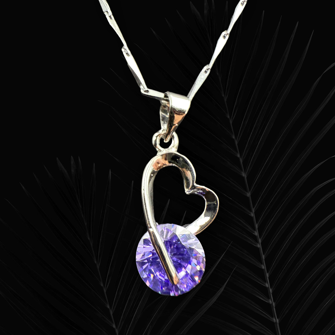 Aveline Pendant Chain- Purple Heart