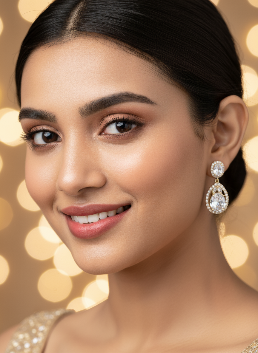 Celesté Mirage Statement Earrings-  Snow White