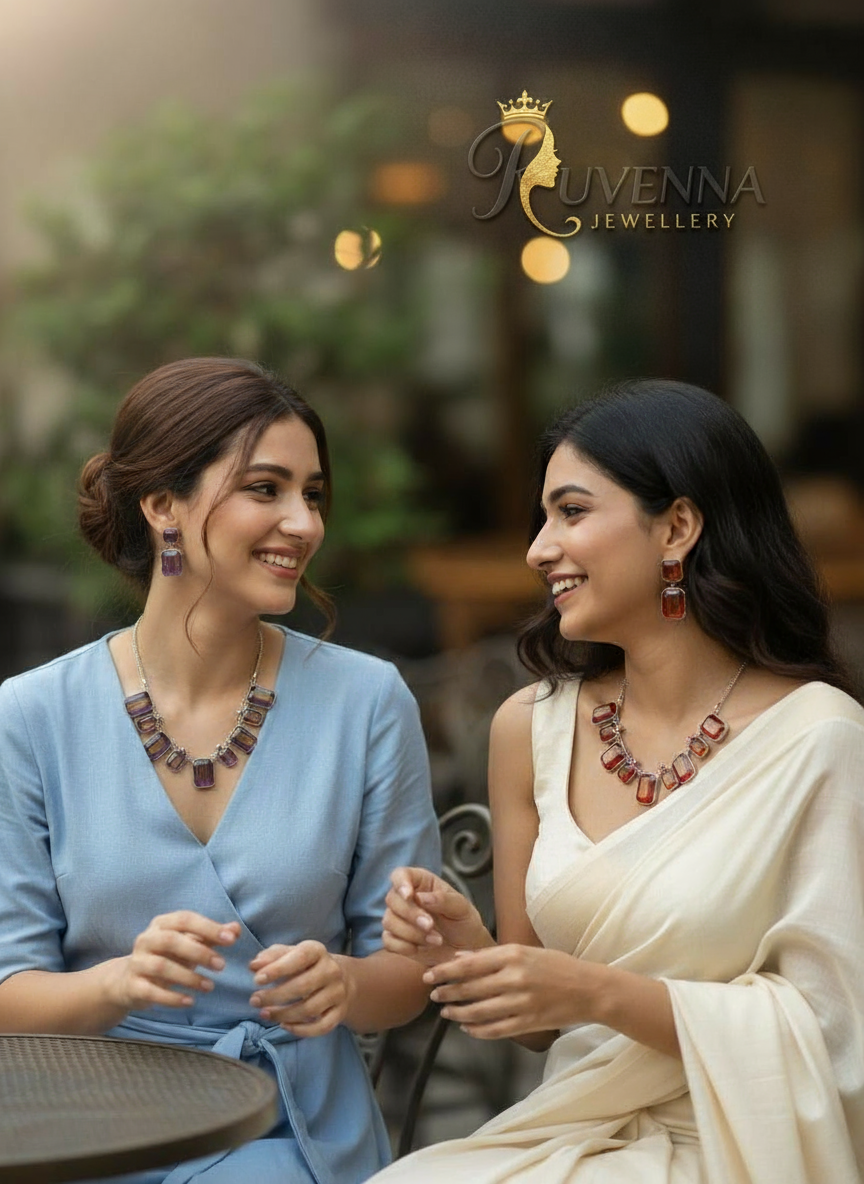 Fusion Jewellery Sets -Red Radiance Prism