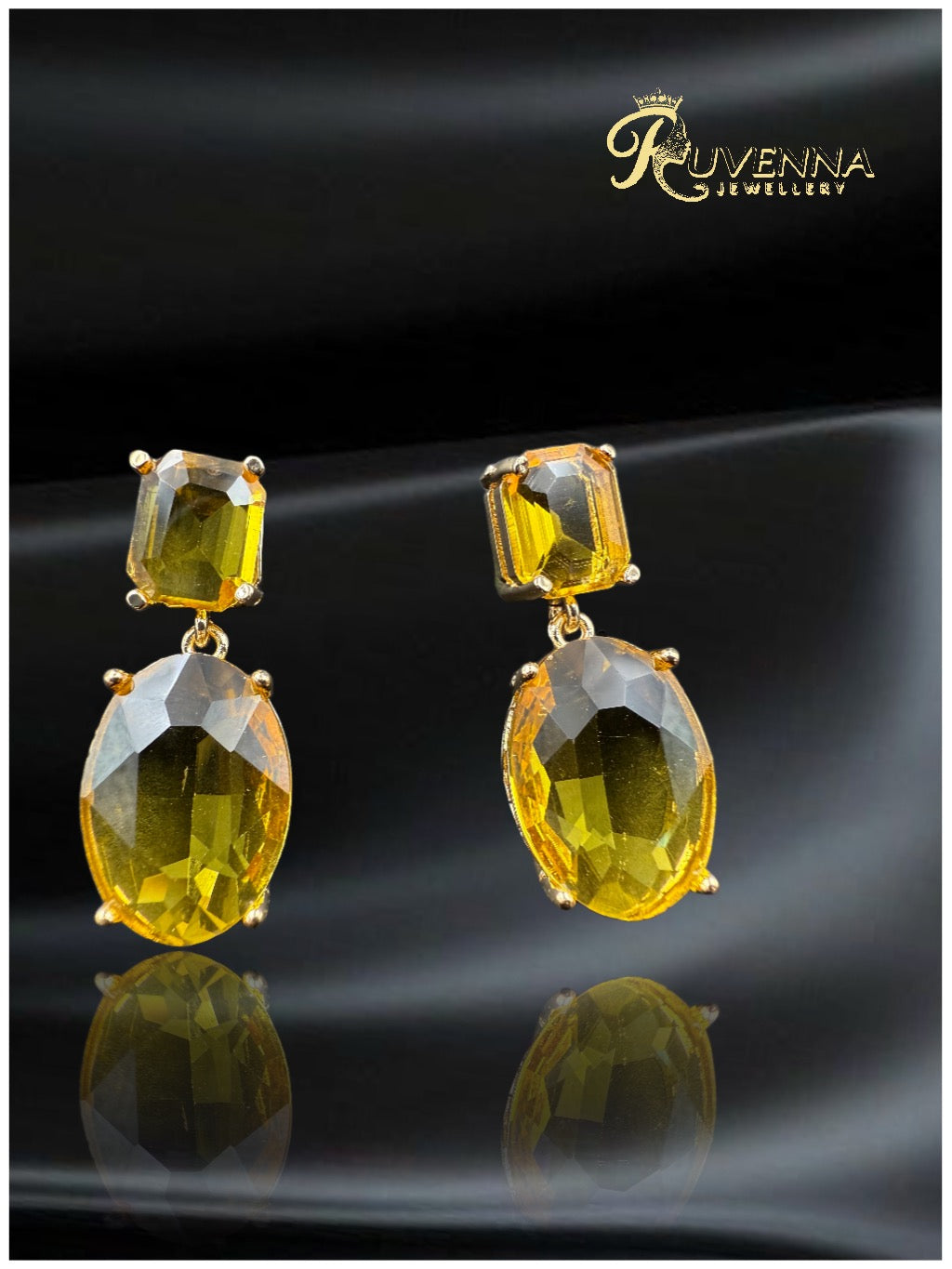 Eterna Loop Earrings- Sapphire Yellow