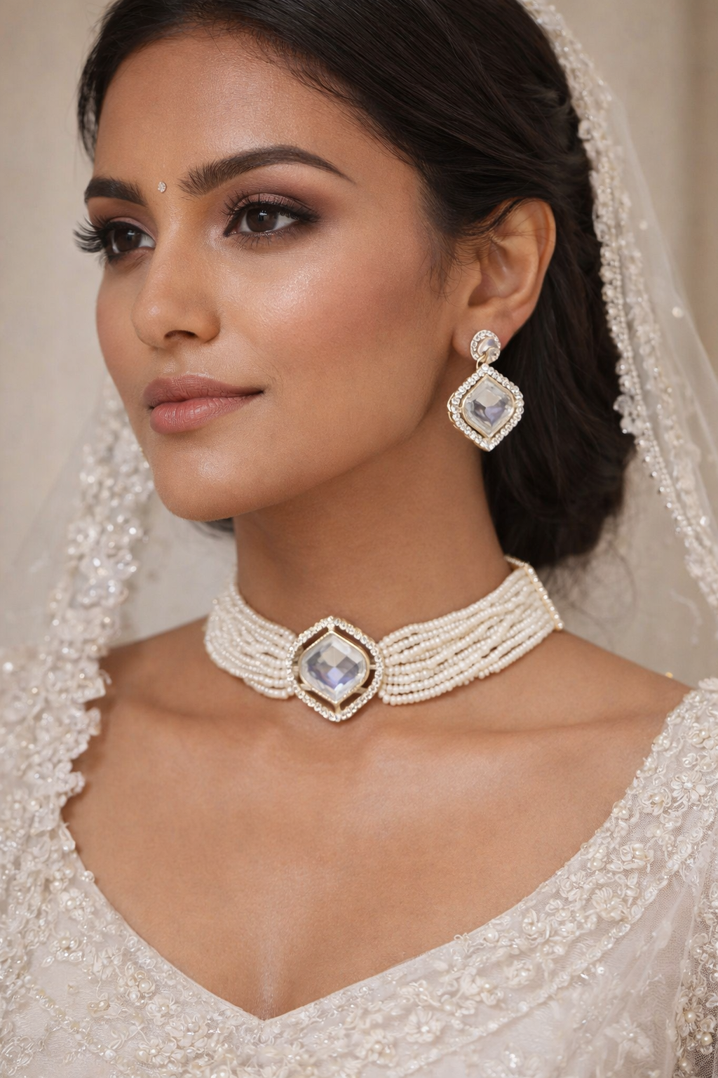 Royal Pearl Kundan Choker Set