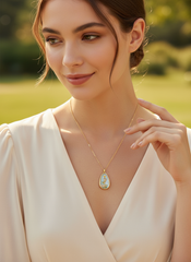 3D Rose Drop Pendant Anti Tarnish Necklace